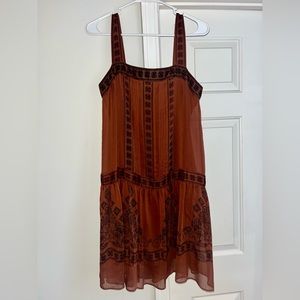 Max and Cleo Maroon and Black Mini Dress